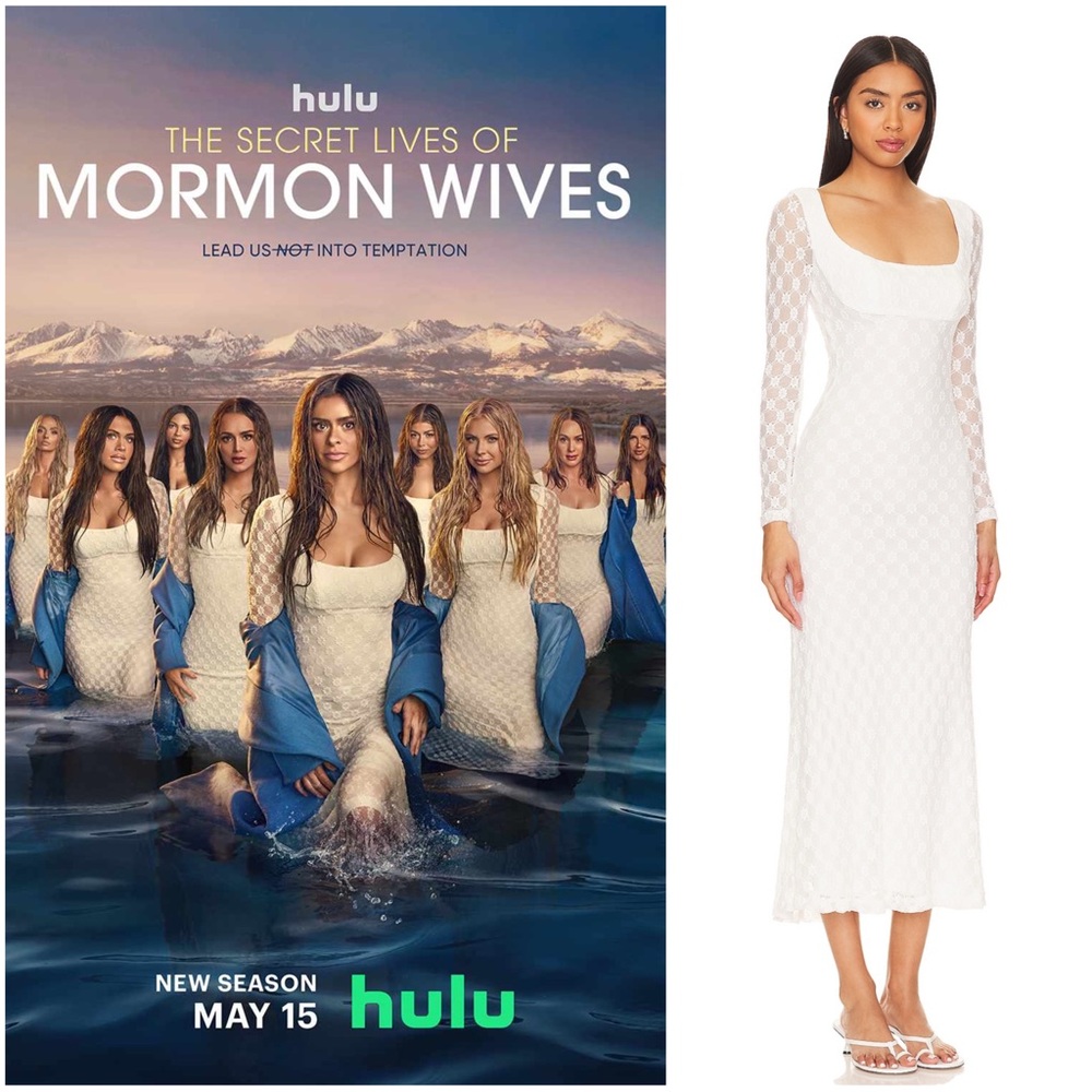 REVOLVE BARDOT Adoni Midi Dress in White